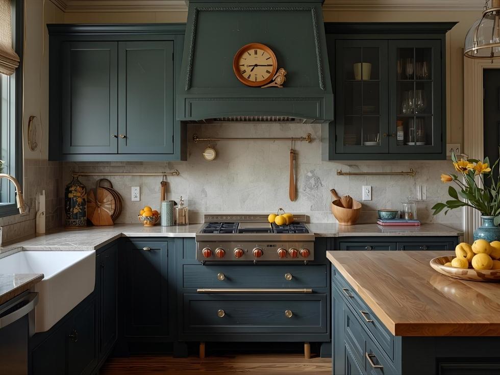 Victorian style built-in pantry unit in modular kitchen - Beautiful Homes