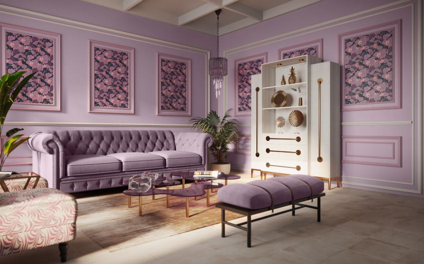 Wallpaper & Furnishings In Asian Paints Colour Of The Year - Beautiful Homes