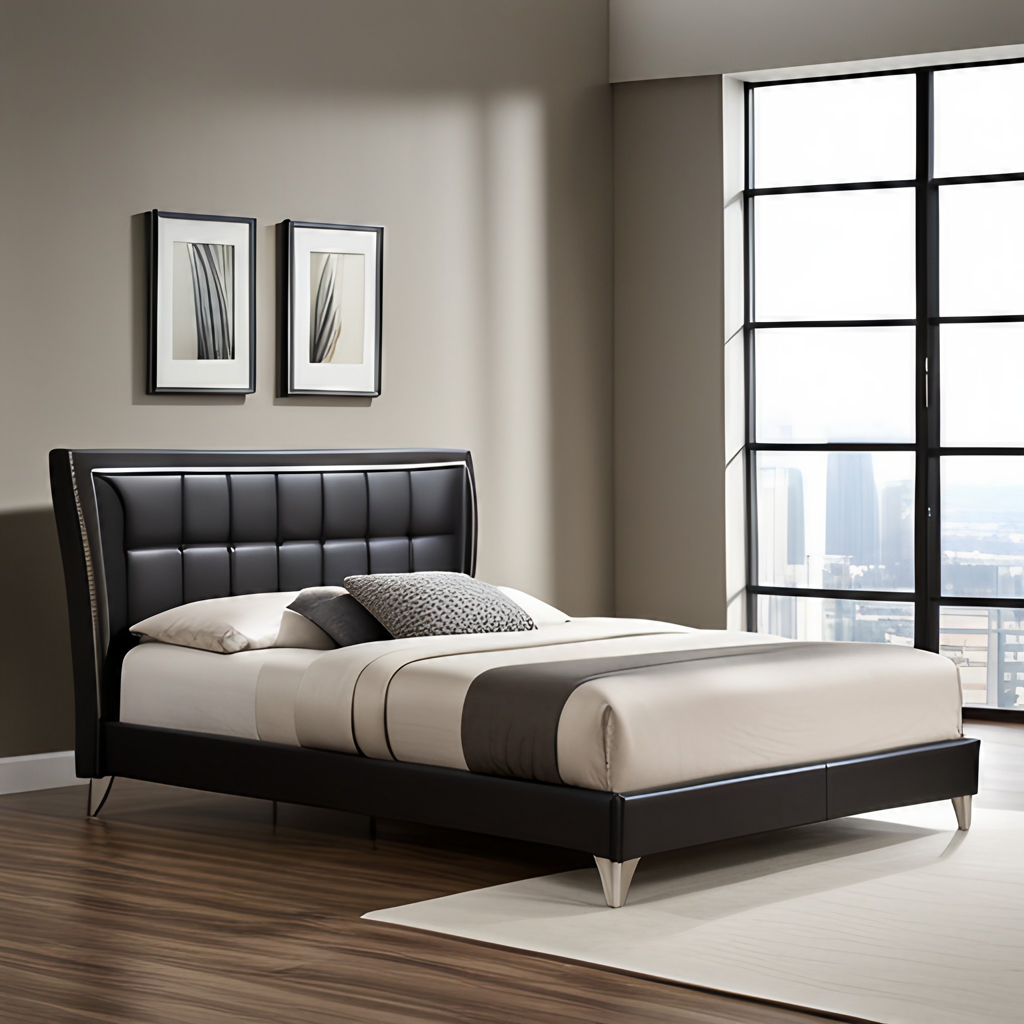 Black bed design - Beautiful Homes