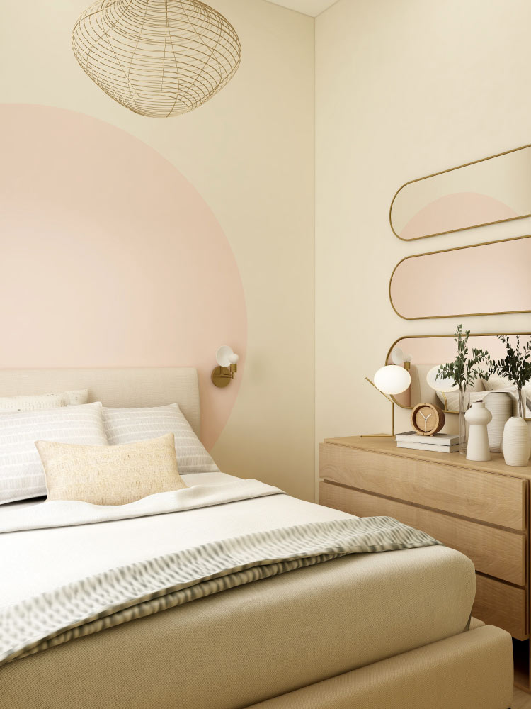 avoid dark and bright colours in bedrooms
