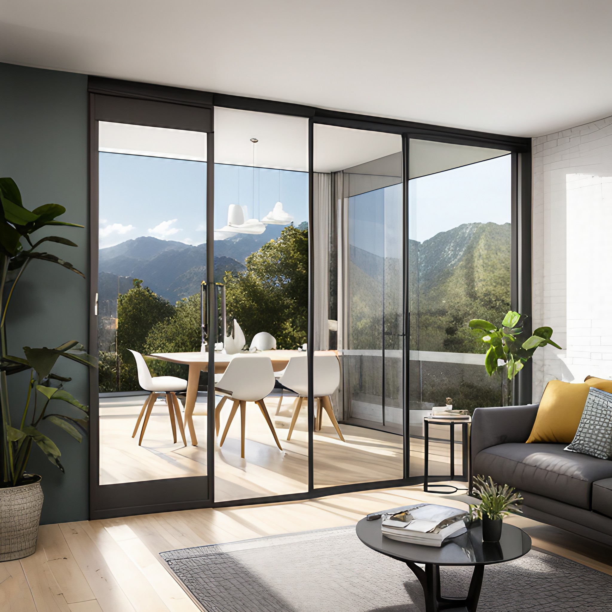 Sliding glass door with aluminum frame - Beautiful Homes