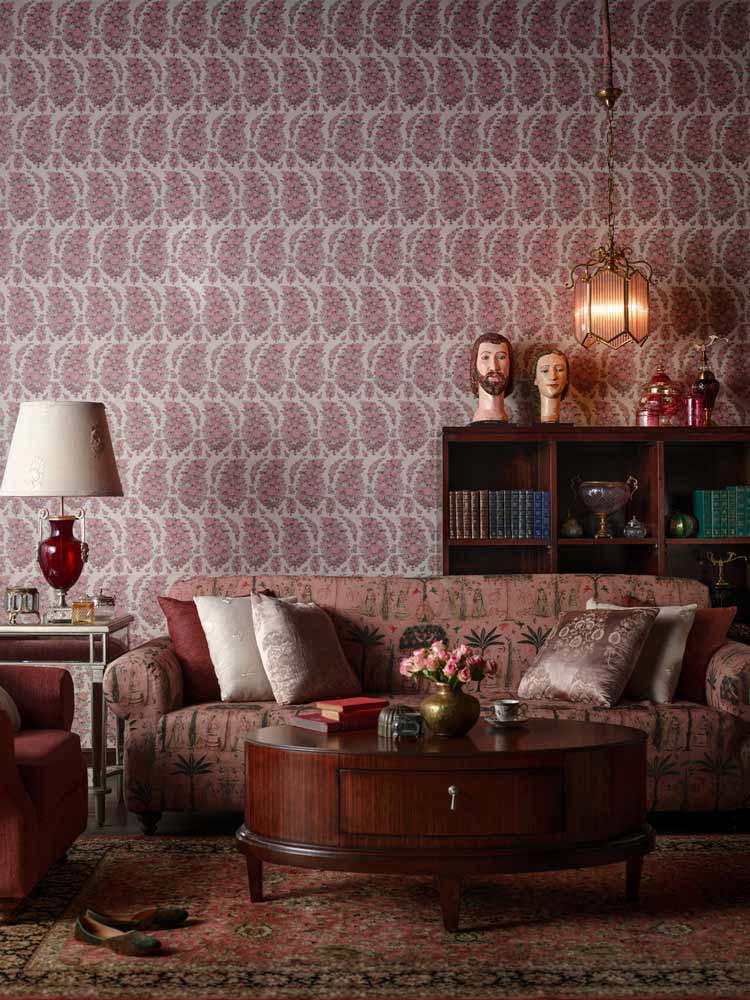 Nilaya Asian Paints- Sabyasachi Vasant Wallpaper- Red - Avyukta Interior  Decor Solutions