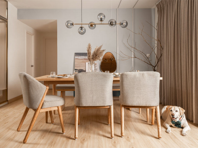 Brown patterned laminate flooring to enhance your home interiors - Beautiful Homes