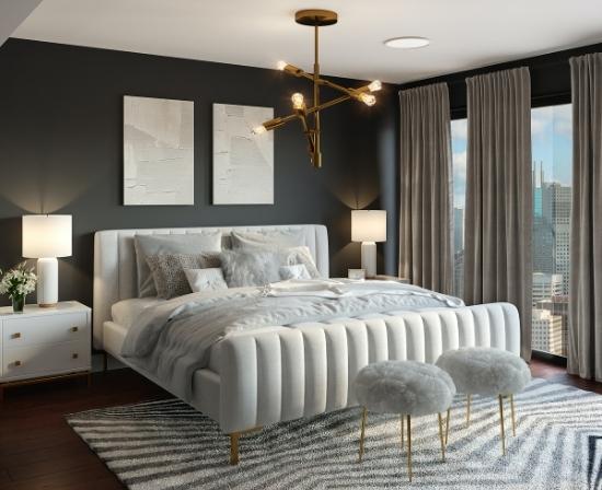 Chic renovation for bedroom interior design done by design professionals - Beautiful Homes