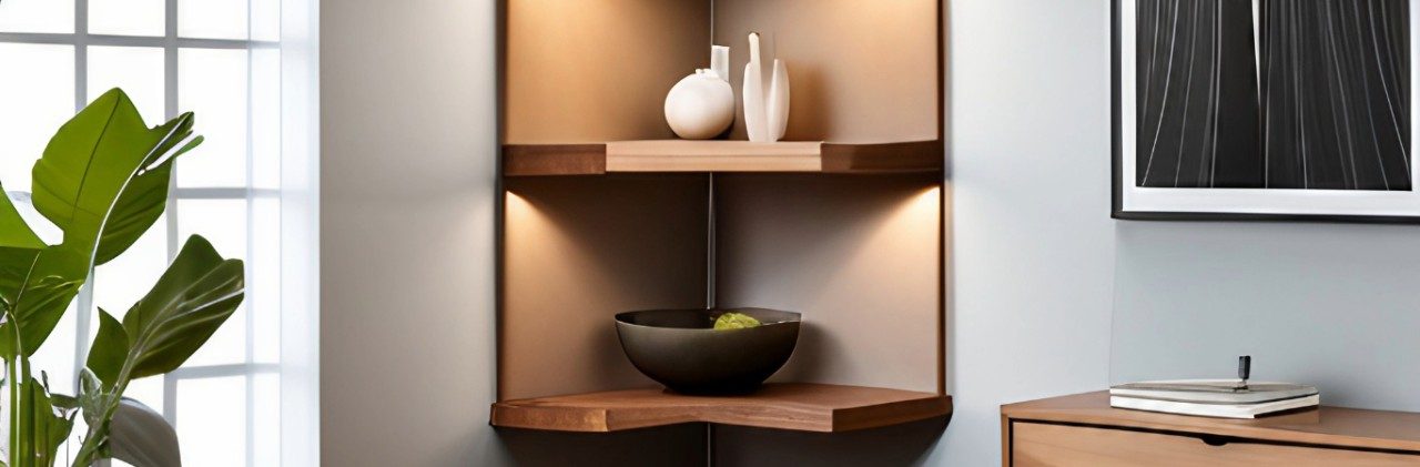 Corner shelf design - Beautiful Homes