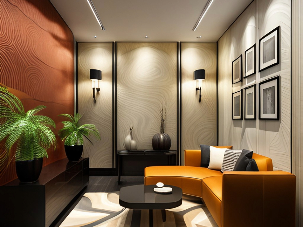 Textured lobby wall design to enhance your home interiors - Beautiful Homes