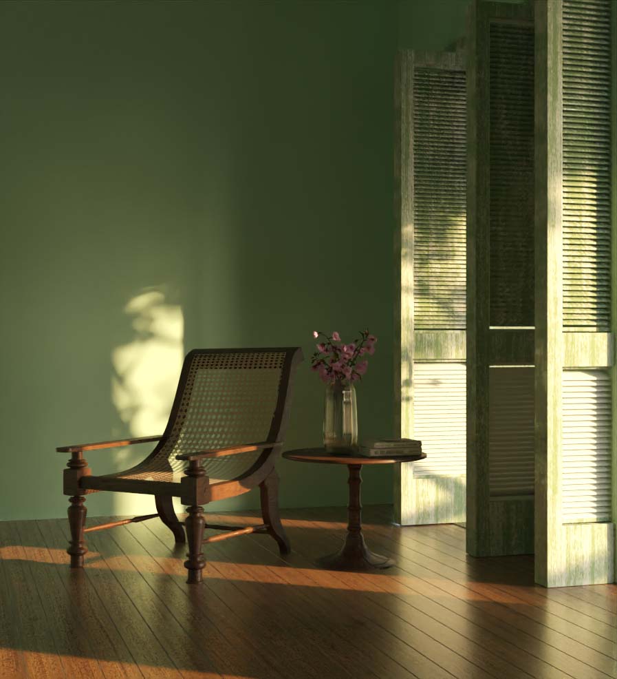 Beautiful olive green space with wooden interiors & lavender shade - Beautiful Homes