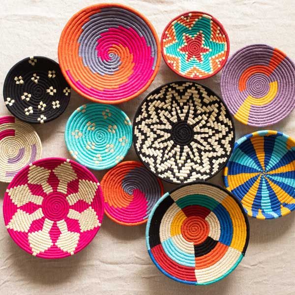 Assorted Sabai Handwoven Grass Baskets