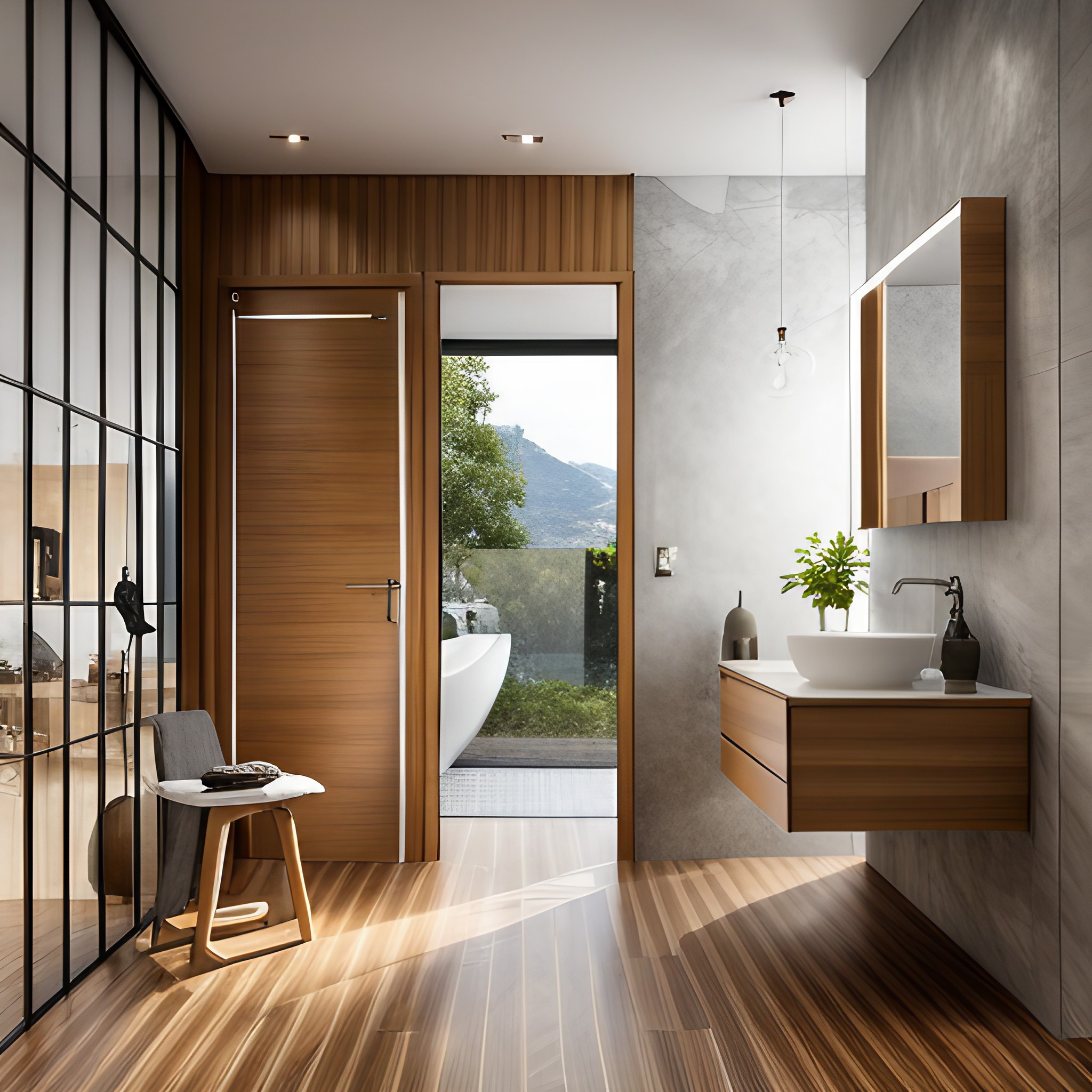 Plywood PVC bathroom door design - Beautiful Homes