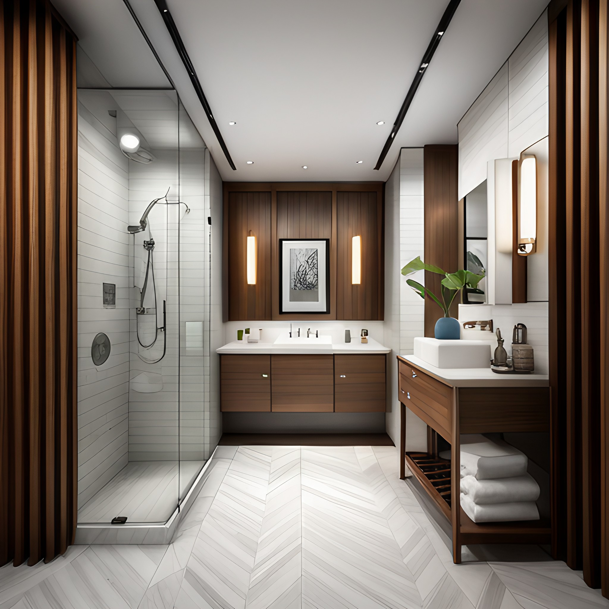 Three quarter bathroom layout size & dimensions - Beautiful Homes