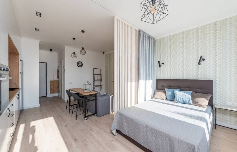 Simple bed for the studio apartment design & décor - Beautiful Homes