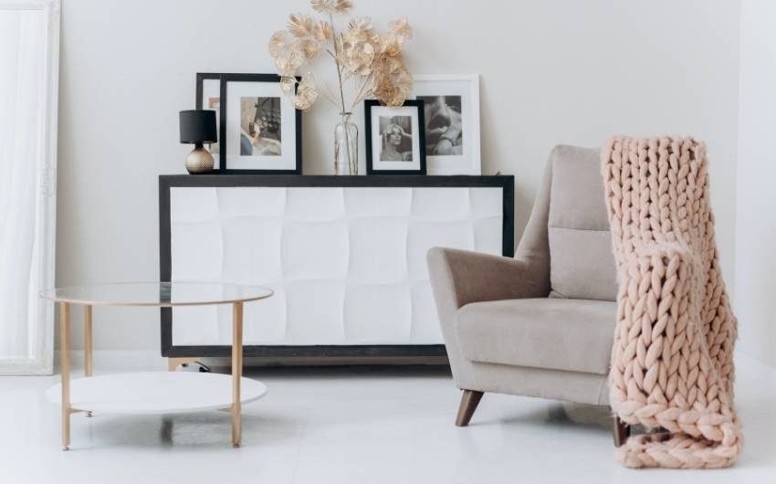 Wooden console table with décor items & storage space - Beautiful Homes