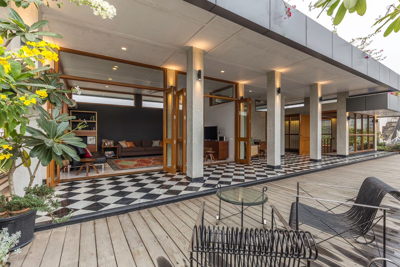 French Window Sesign Idea at the Private Penthouse, Kolkata - Beautiful Homes