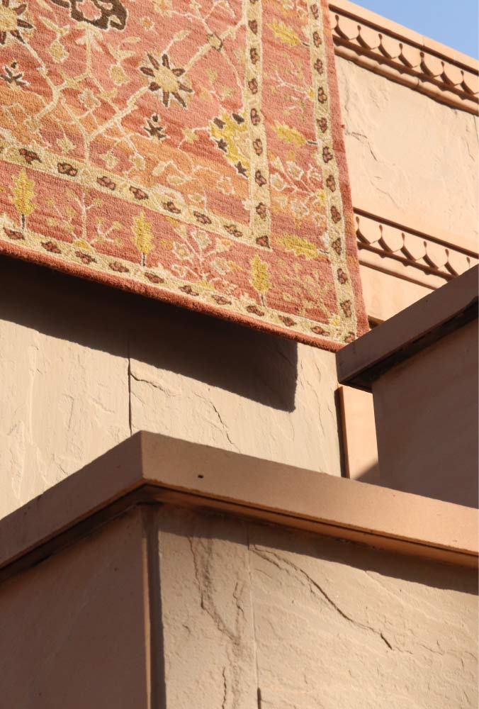 the new product line includes both rugs and dhurries