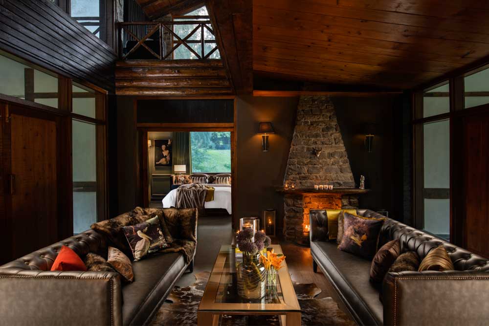 Regal look of furniture that has button tufted upholstery in the living room - Beautiful Homes