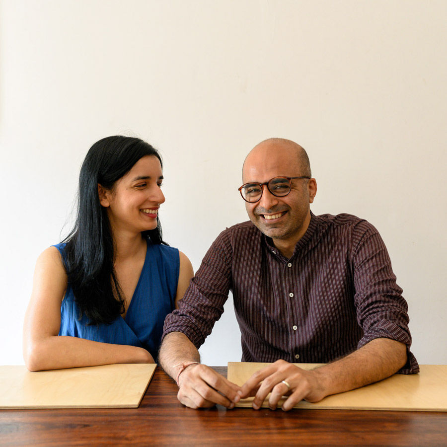 Designer Medha Khosla and Architect Saurabh Dakshini sitting at their home in New Delhi - Beautiful Homes