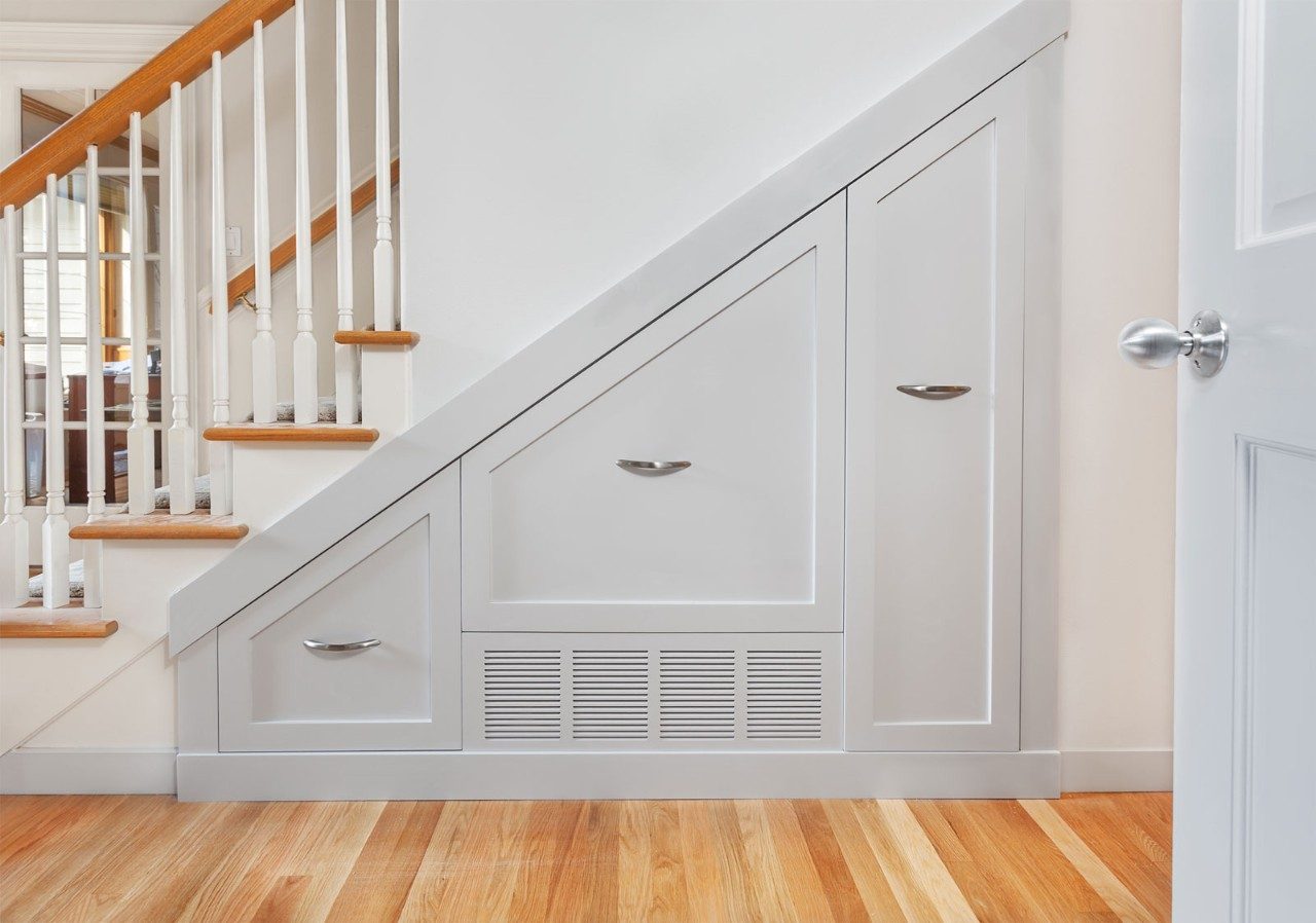the space under the stairway