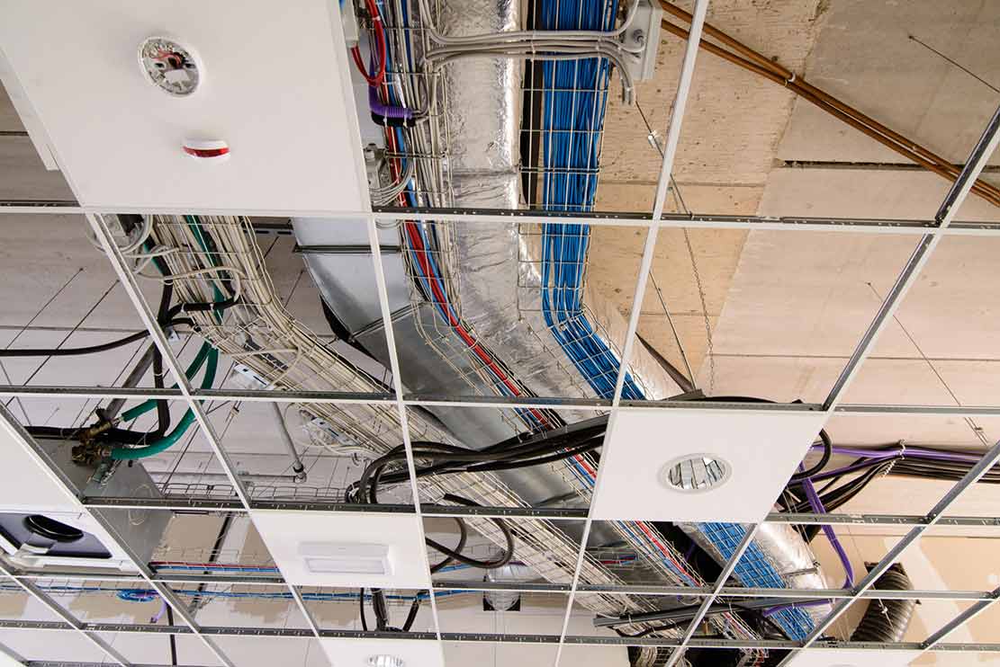 False ceilings helps conceal wiring to give a clean look to the space - Beautiful Homes