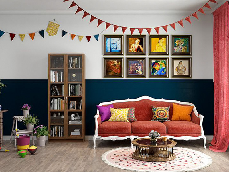 Living room Holi decoration ideas - Beautiful Homes
