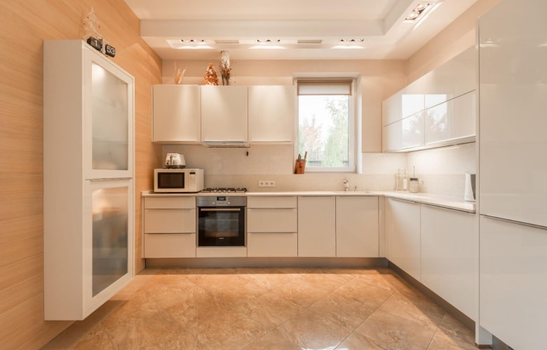 Acrylic finish laminate for your kitchen cabinet design - Beautiful Homes