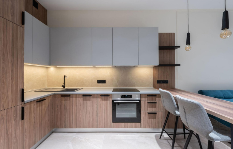 Wood finish laminate designs for your kitchen cabinet - Beautiful Homes