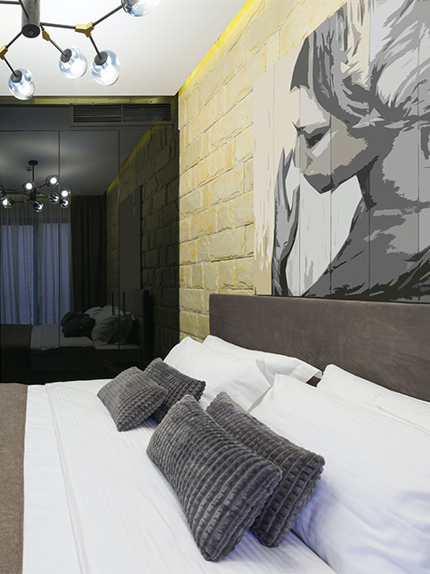 Brick wall texture design for bedroom décor - Beautiful Homes