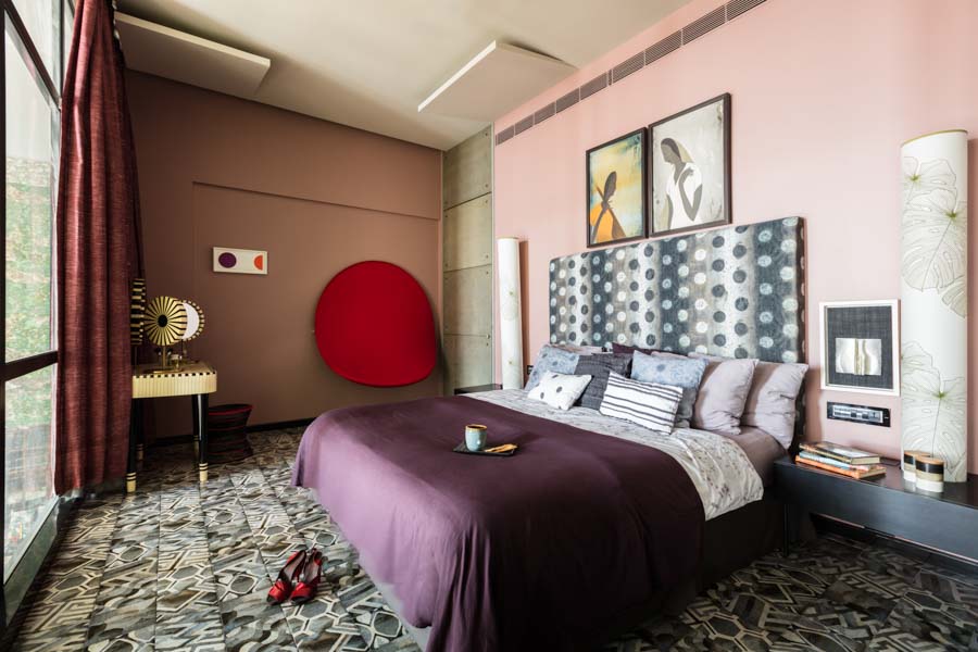 Purple bedroom décor - Beautiful Homes