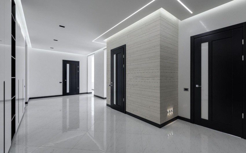LED strip lights for ceiling in hall design - Beautiful Homes