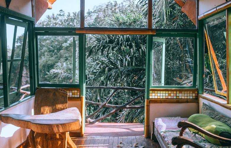 Closed balcony design ideas with large windows - Beautiful Homes