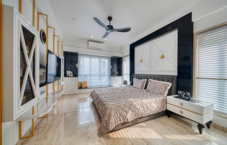 Luxury bedroom design with marble flooring for your home - Beautiful Homes