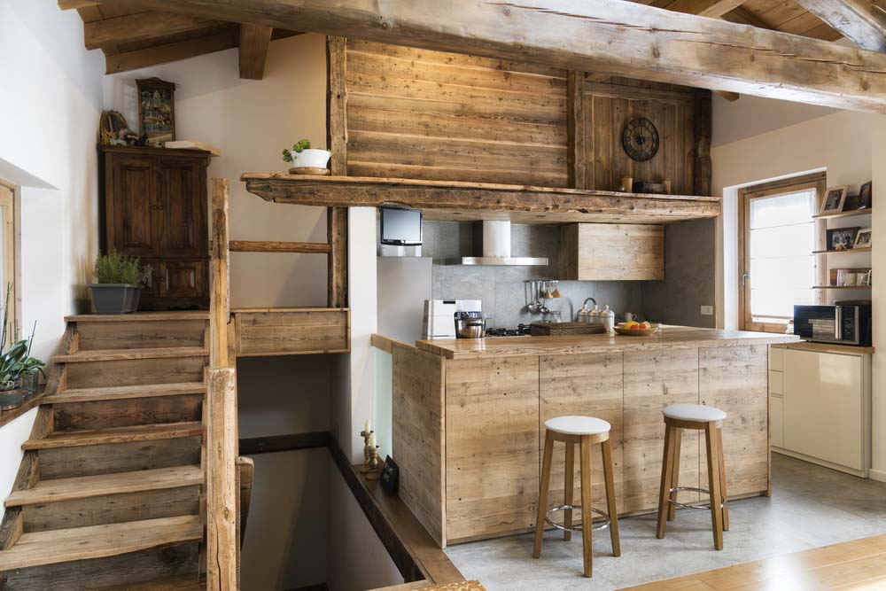 Rustic light wood kitchen design - Beautiful Homes