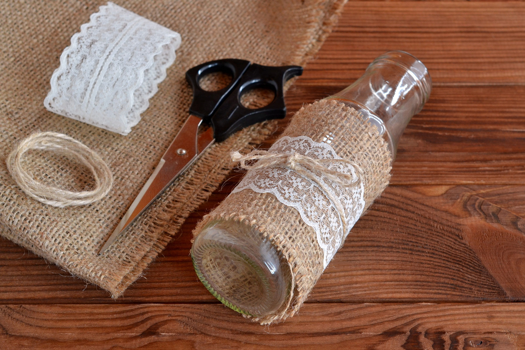 A use ribbons, lace, scraps or velvets to give the old bottles a pretty makeover – Beautiful Homes