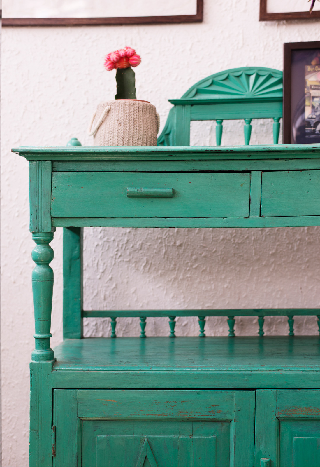 Green Vintage Style Table