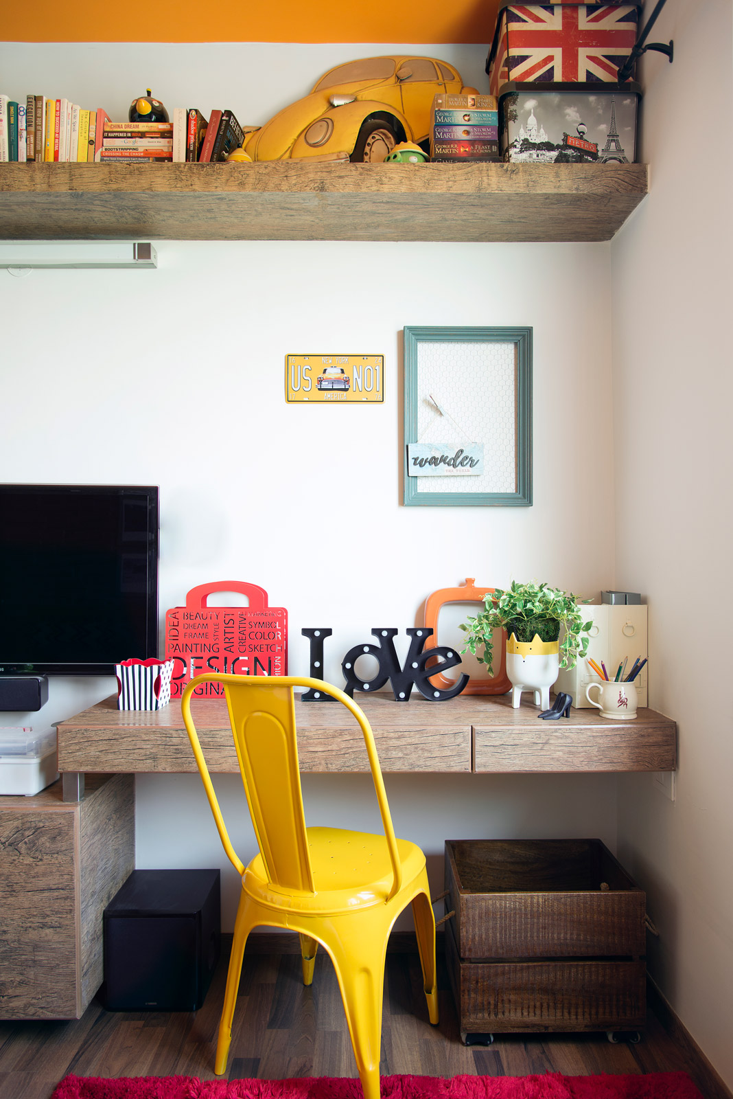 Decoration and furniture in Avilasha Barooah's study room