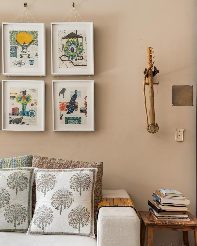Prateek Kuhad's home office decor with paintings reflects his interest in art - Beautiful Homes