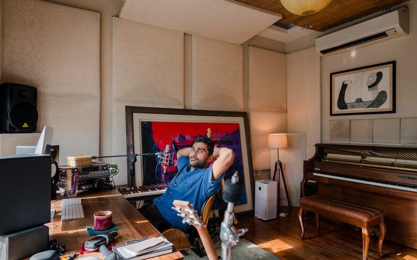 Prateek Kuhad in his comfortable & spacious home office - Beautiful Homes