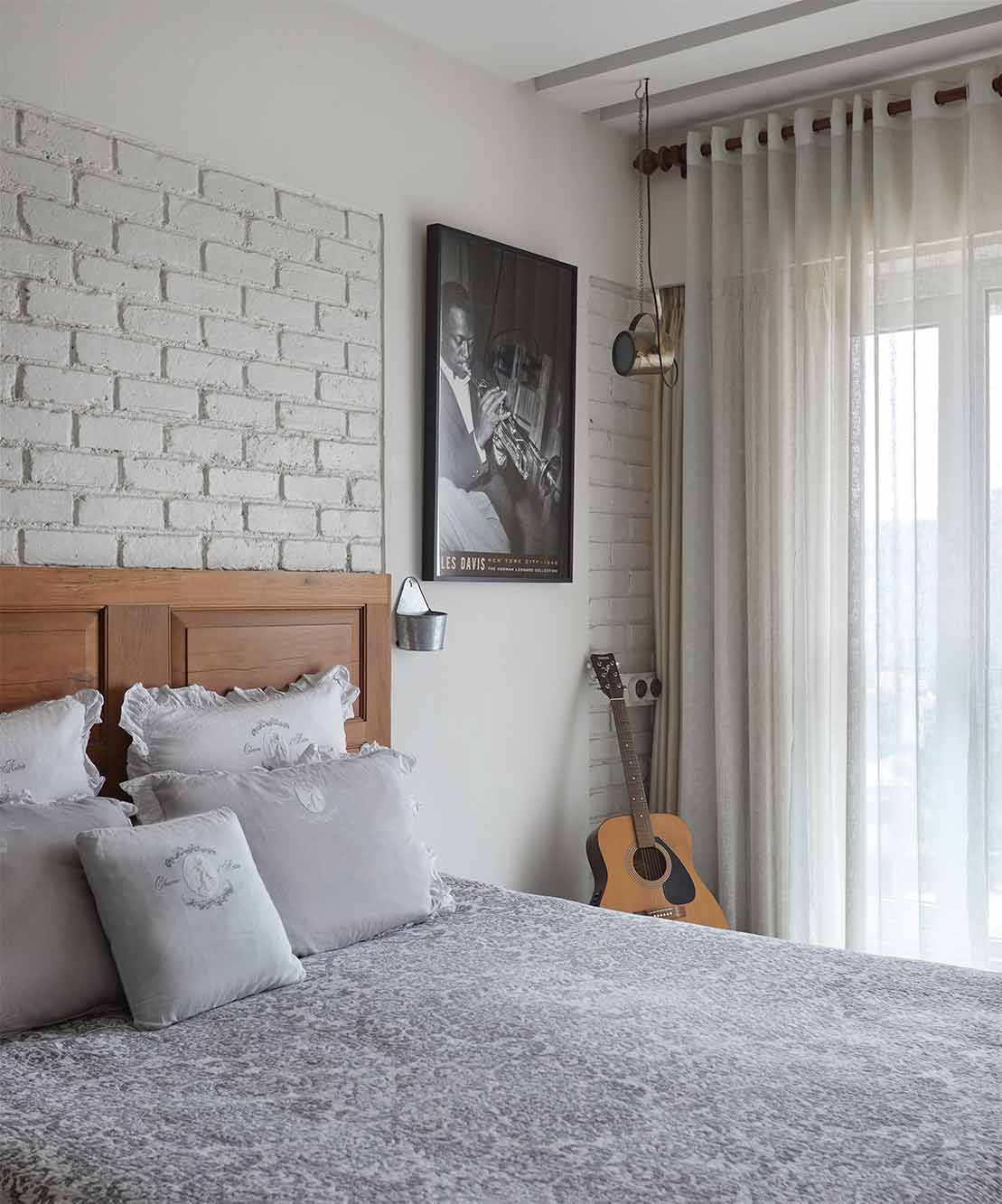 Wall Paneling In An All-White Bedroom - Beautiful Homes