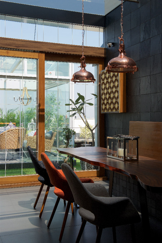 The Dining Area Decorated with Décor Accessories by Tejal Mathur - Beautiful Homes