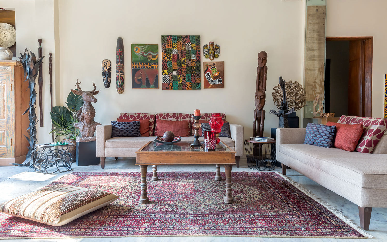 An Art-filled Living Room – Beautiful Homes