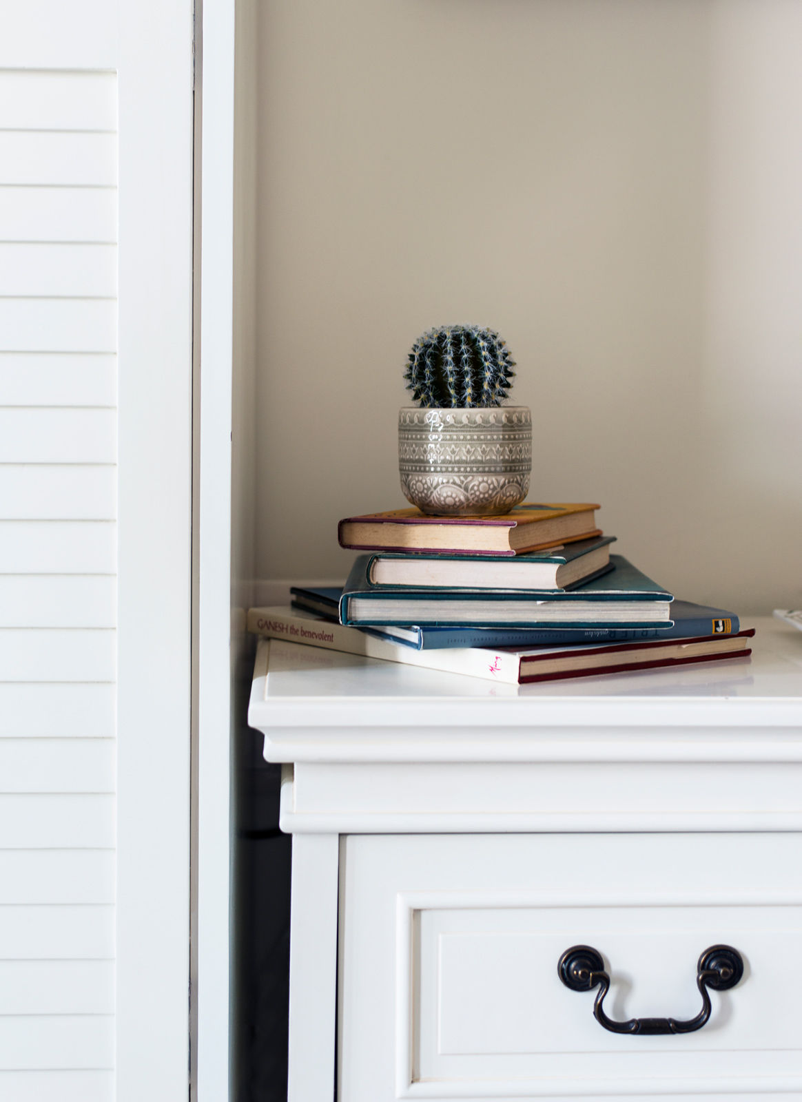 All the furniture in Rohina's home is finished in Duco with antique handles - Beautiful Homes