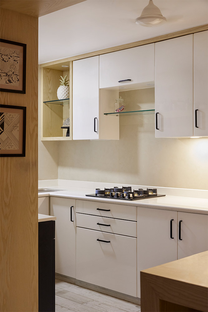All-white modular kitchen interior design - Beautiful Homes