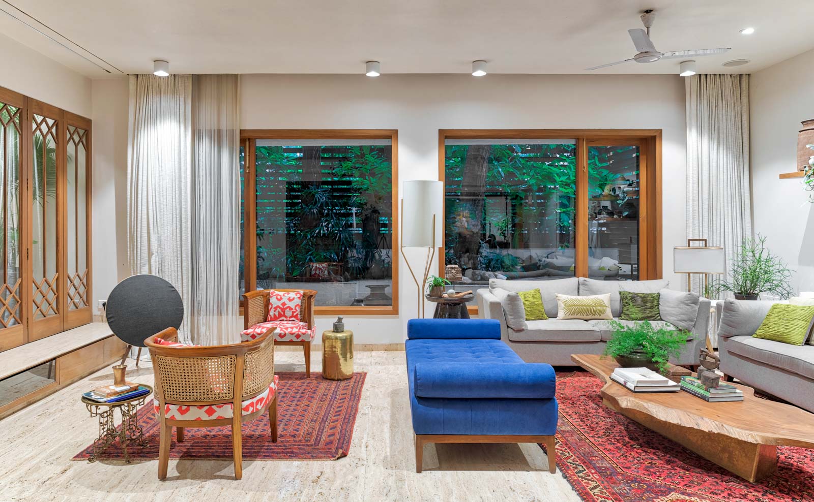 Living room opens to the courtyard - Beautiful Homes