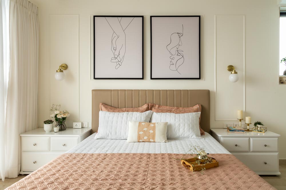 Art for bedroom décor is handpicked by the owners & interior designers - Beautiful Homes