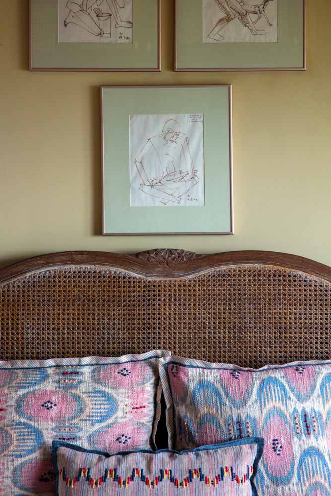 Country style house design has muted colour palette with hues of cream, blue & green against yellow - Beautiful Homes