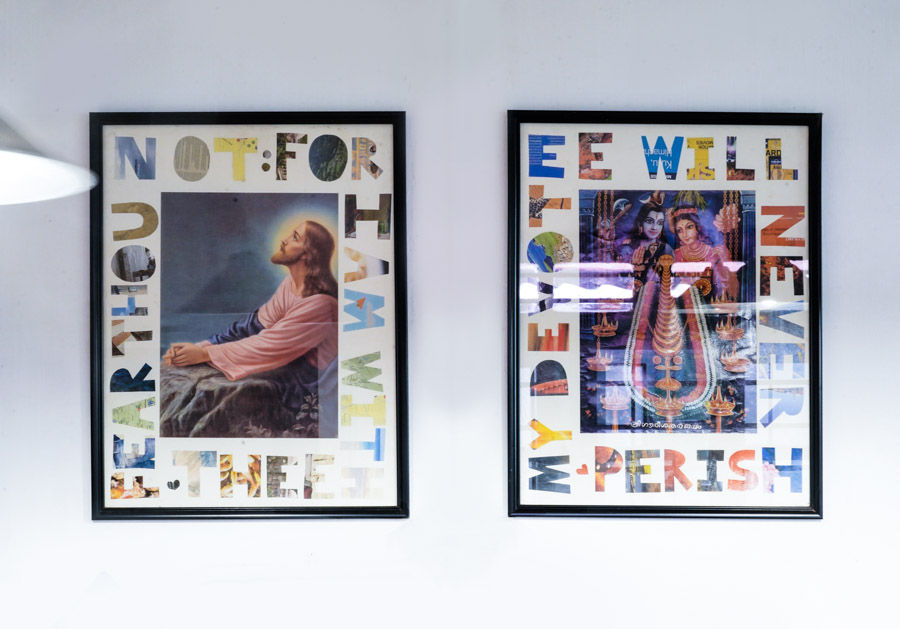 Two artworks hung on a white wall - Beautiful Homes