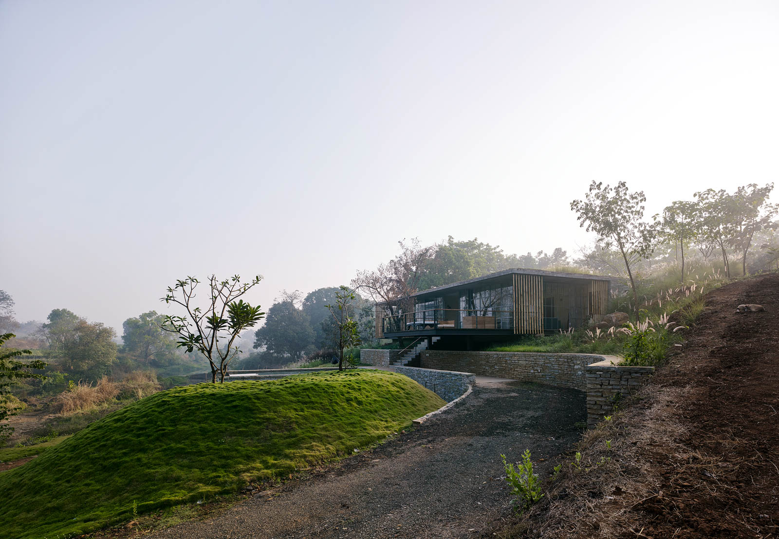 Exterior View at Sunrise at Karjat House - Beautiful Homes