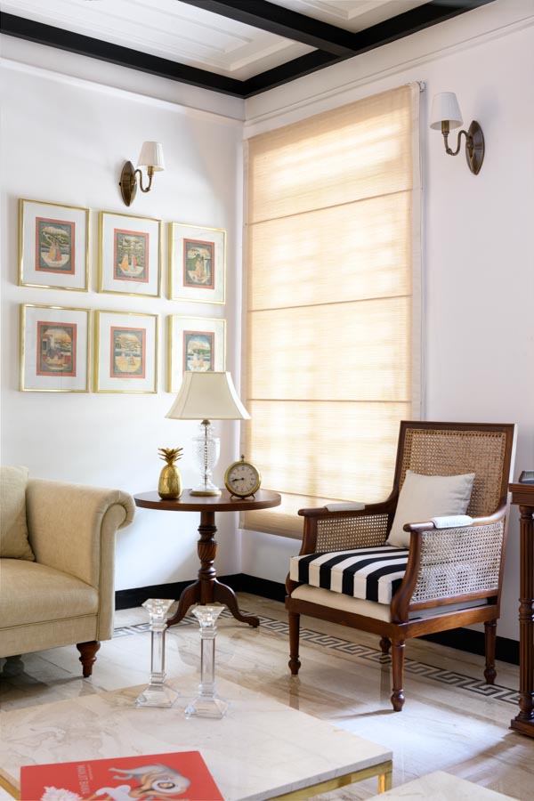 Living Room Corner Interior Design Ideas In Bold Black & White - Beautiful Homes