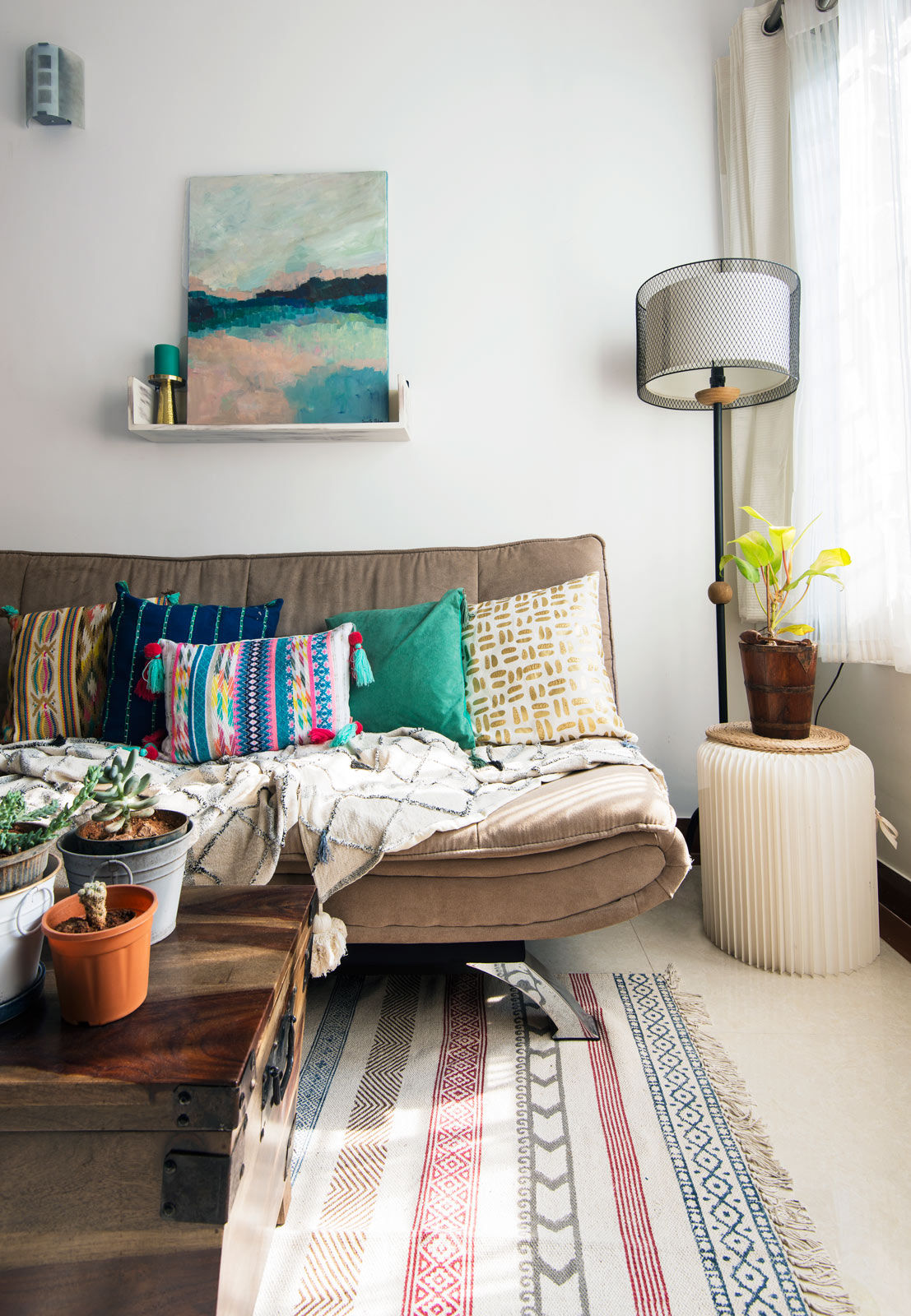 The couch in the study is a buy from an e-commerce website - Beautiful Homes