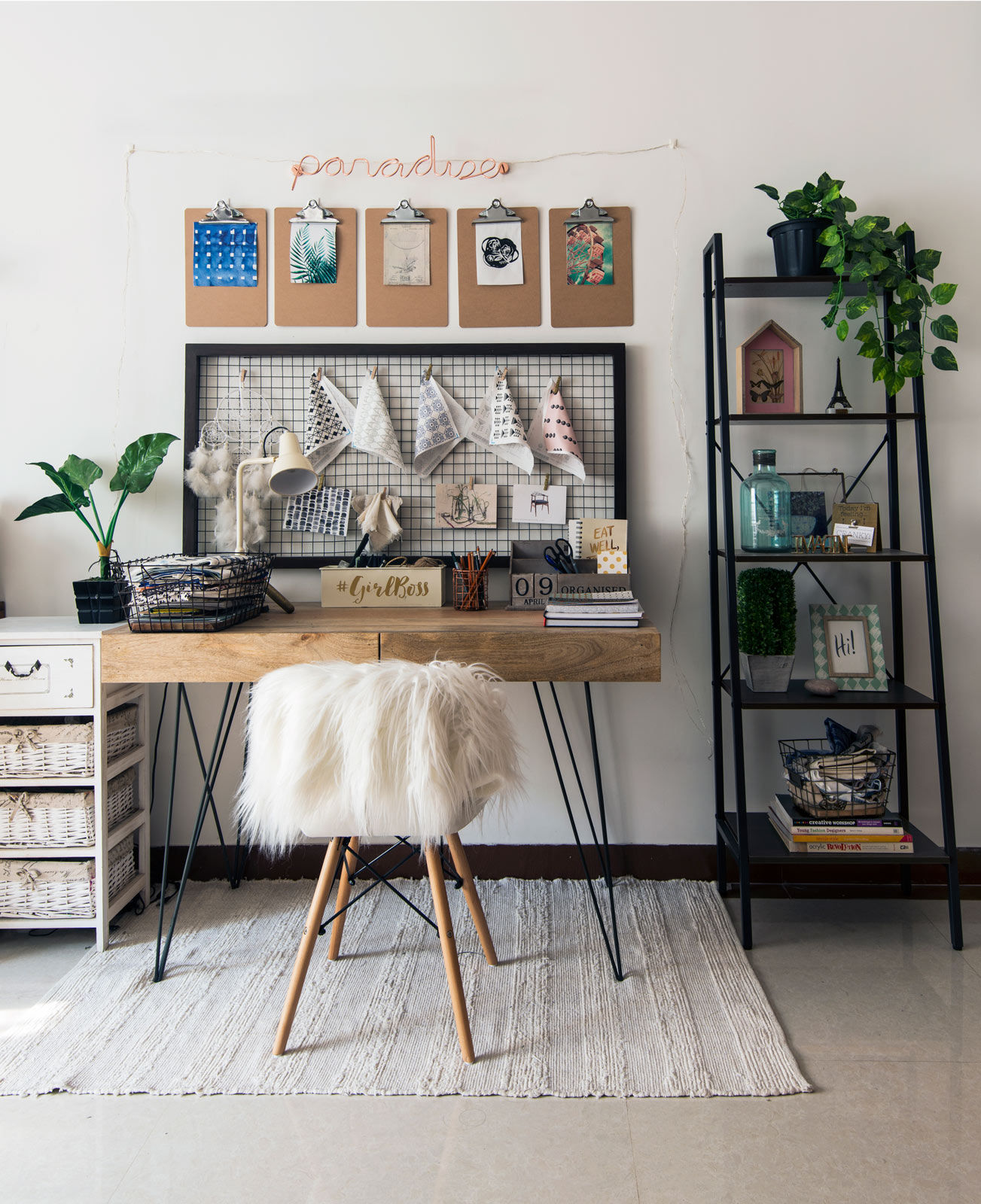 Yogesh’s study is an assorted mix of buys from various online stores - Beautiful Homes