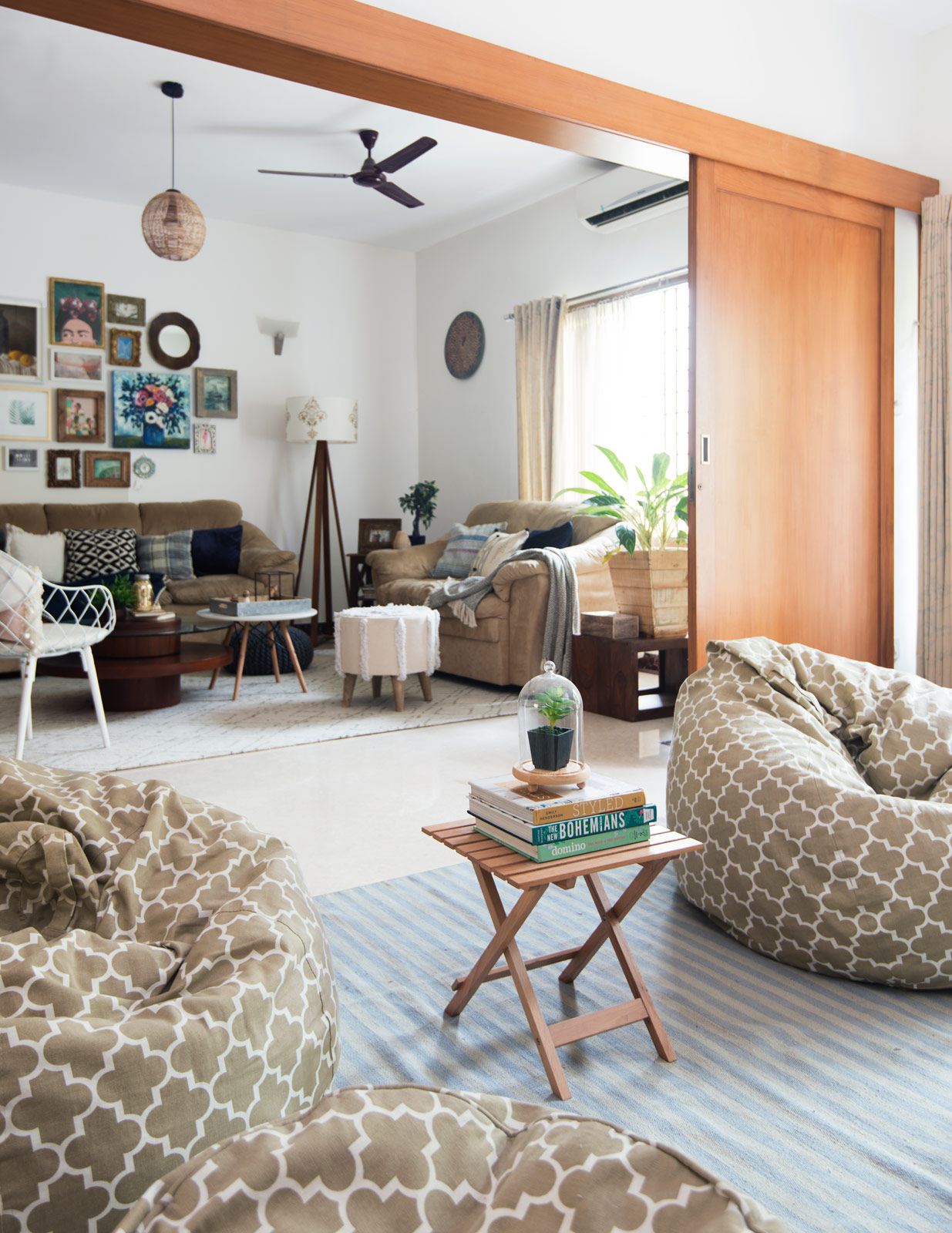 The Living room opens into the more informal family/ TV room - Beautiful Homes